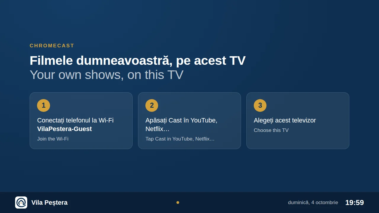 Trei pași pentru a trimite de pe telefon pe TV